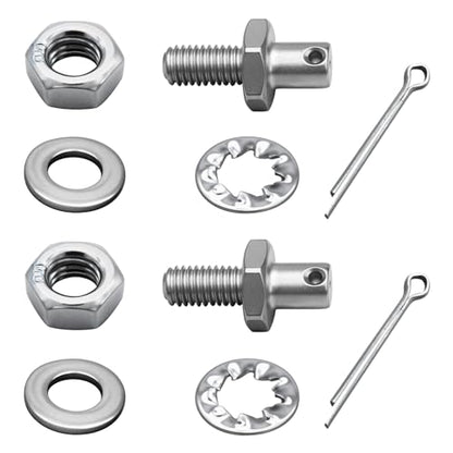 (2-Pack) Throttle Cable Adapter Stud Kit #8009 Compatible with 1977 & Later Chevrolet Models (Includes Nut, Washers, Cotter Pin)