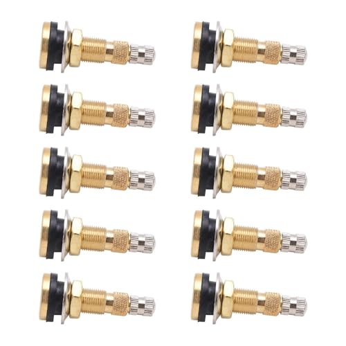 10Pcs TR618A Tire Valve StemsTubeless Air Liquid Clamp-in Valve Stem for Tubeless Tires, Industrial, Agricultural Wheels