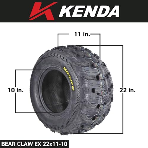 Kenda Bearclaw EX K573-22x11-10 Rear ATV/UTV Tires 6-Ply 22x11x10 (2 pk) - size: 22x11-10 (2 Pack)