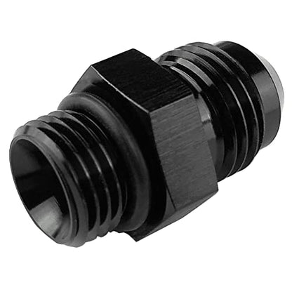 12AN Male Flare to 10 AN O Ring Boss ORB Male Fuel Pump Rail Adapter Aluminum AN Flare Twin Hose Line Fittings Black - size: 12AN to 10AN Oring