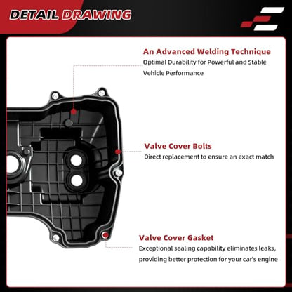 Valve Cover BL3Z-6582-H DL3Z-6582-C for F-150 Expedition 2013-17 3.5L V6 - size: DL3Z-6582-C