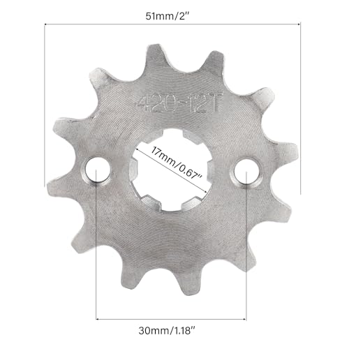420 132 Links Chain,Rear Drive Sprocket 45T 76mm Front 12T 17mm for Chinese 50 70 90 110 125 140cc 150 160 170 Cc SSR Pit Dirt Motor Bike Motorcycle
