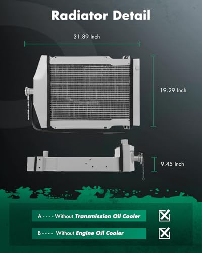 SCITOO Radiator for International Farmall 504 Radiator Gas or Diesel - size: 377090R92 Tractor