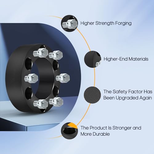 OCPTY 6x5.5 Wheel Spacers 2" for Chevrolet Silverado 1500 Bore 108mm - size: 2 inch
