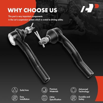 A-Premium Front Outer Tie Rod End, Compatible with Honda