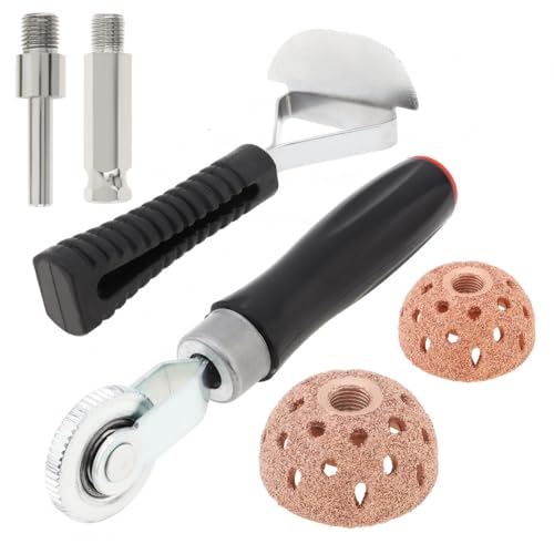 Windance Tire Repair Patch Tools,Tire Buffing Wheels 42mm 55mm for Cars Trucks Motorcycles Bicycles Electric Bicycles with Tire Patch Roller, Scraping Cutter, Tire Grinding Polishing Accessories Kit