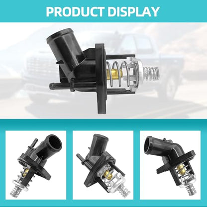 15-11125 Engine Coolant Thermostat Housing Assembly Compatible with 2014 2015 2016 2017 2018 2019 2020 Chevy Silverado, GMC Sierra 4.3 5.3 5.3L 6.2L Thermostat Housing Assembly