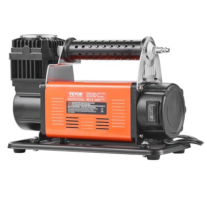 VEVOR 12V Heavy Duty Air Compressor - with Digital Pressure Gauge Tire Inflator Kit, 7.06 CFM Portable Tire Inflator, 150PSI Offroad Air Pump with Adapters for Trucks Car SUV 4 x 4 Vehicle RV - style: 7.06CFM with Digital