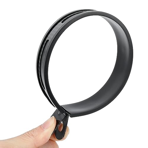 F FIERCE CYCLE 89mm 3.5" 3 1/2 Inch Motorcycle Exhaust Band Joint Clamp Muffler Pipe Stainless Steel Black - color: Black