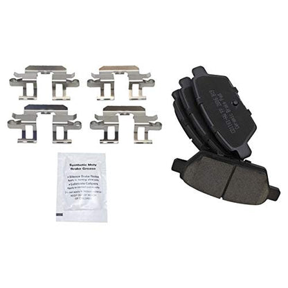 TRQ Rear Brake Pad and Rotor Set Ceramic Solid Rotors Calipers - style: BKA14400