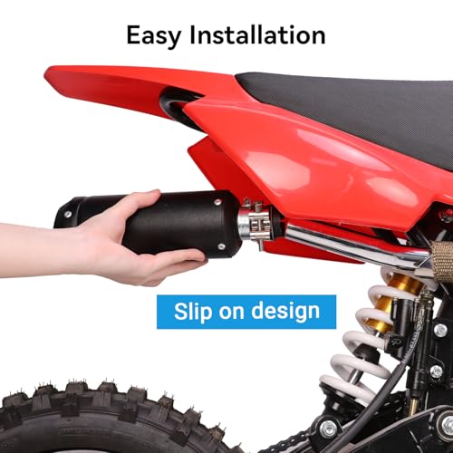 EOPOAYI 28mm Muffler for 125cc 110cc Pit Dirt Bike CRF50 SSR Apollo TTR - color: Black