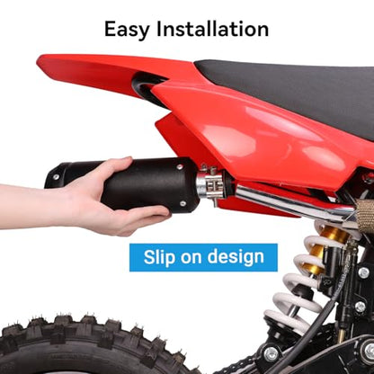 EOPOAYI 28mm Muffler for 125cc 110cc Pit Dirt Bike CRF50 SSR Apollo TTR - color: Black