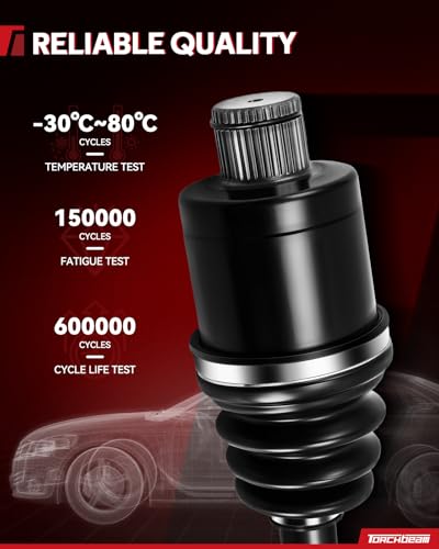 Torchbeam Front Right CV Axle Shaft Fits INFINITI 2009-2013 G37, INFINITI 2004-2008 G35, INFINITI 2011-2012 G25, Axle Shaft 66-6282 - size: G37 2009-2013 Front Right