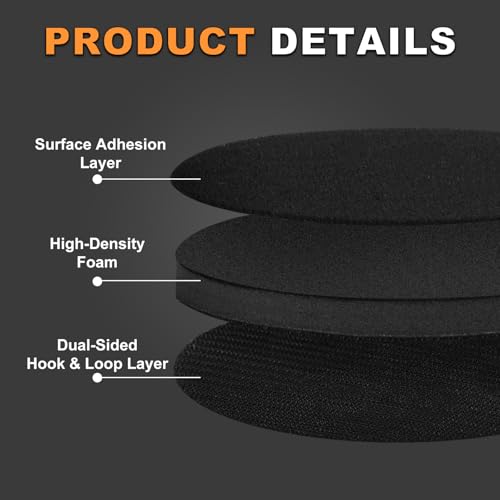 6 Inch Interface Pad + 6 Inch Sanding Dics Hook & Loop: 800/1000/1500/2000/3000/5000 Grit, Wet Dry Silicon Carbide Sandpaper for Orbital Sander, Automotive Polishing/Headlight Restoration/Scratch