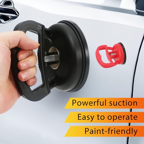 Car Dent Repair Kit, Dent Puller Kit Auto Body Dent Remove, Yellow Suction Cup Dent Puller Car Dent Pop Out Tool Dent Remover - color: Yellow