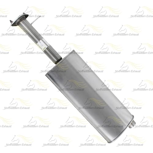 Exhaust Muffler Compatible with GMC Envoy XUV 2004-2005 4.2L 5.3L | Stainless Steel | Northeastern Exhaust | Includes Clamp and Hanger | Direct-Fit Replacement