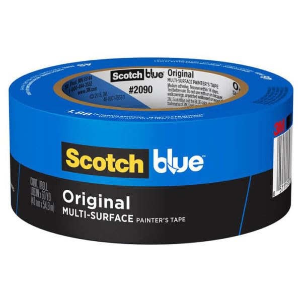 18-Rolls of 1.88" x 60 Yds 3M 2090-48NC ScotchBlue Blue Original Multi-Surface Painter's Tape - style: 18 Rolls (Pack of 18)