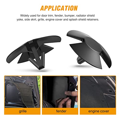 GOOACC 100Pcs Hood Insulation Retainer Clips OEM Replacement -#4878883AA - color: 100Pcs Clips +Remover