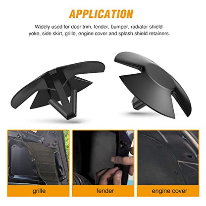 GOOACC 100Pcs Hood Insulation Retainer Clips OEM Replacement -#4878883AA - color: 100Pcs Clips +Remover