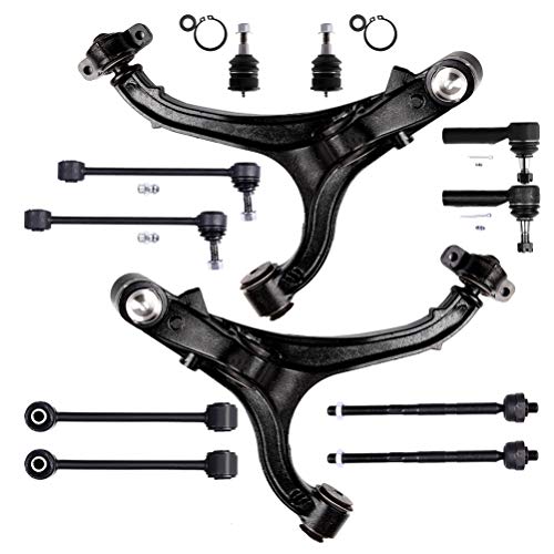 SCITOO Front Rear Control Arms Kit for Jeep 12pcs - color: Control Arm+Tie Rod+Sway Bar+Ball Joint, size: For Jeep Grand Cherokee Commander