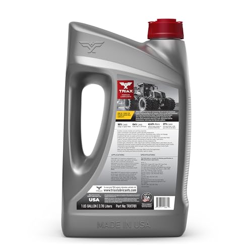 TRIAX Agra UTTO Supreme GL-4 Full Synthetic Tractor Trans-Hydraulic Fluid - Compatible with Kubota UDT2, JD J20C/D, J20D, Case HyTran (1 Gallon) - size: 1 Gallon