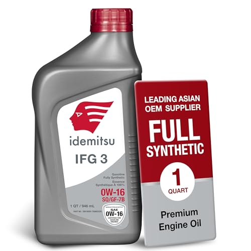 Idemitsu IFG3 0W-16 SP/GF-7B Full Synthetic Motor Oil – 1 Quart - size: 1 Quart, style: 1 Pack
