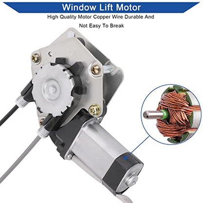 Obaee Window Regulator with Motor Front Left Driver Side, Replace 741-768 - size: Front Left Driver Side