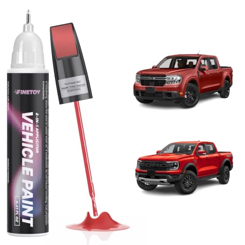 Hot Pepper Red Metallic Tinted Clearcoat(EA/M7403A) Touch Up Paint for Ford - color: Hot Pepper Red Metallic Tinted Clearcoat(EA/M7403A) for 2023 F-150/2022-2024 Maverick/2019-2024 Ranger/2024 Bronco
