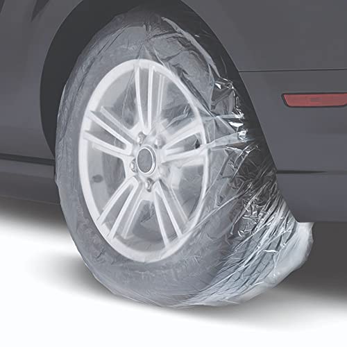 Clear Plastic Tire Maskers - 45 x 40 Inches (50 Per Pack)