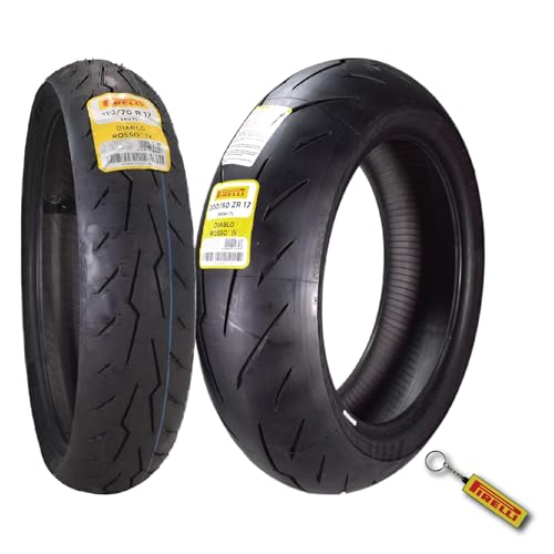 Pirelli Diablo Rosso IV Front & Rear Tire Set 110/70 ZR 17 & 200/60 ZR 17 - size: 110/70 ZR 17 54H; 200/60 ZR 17