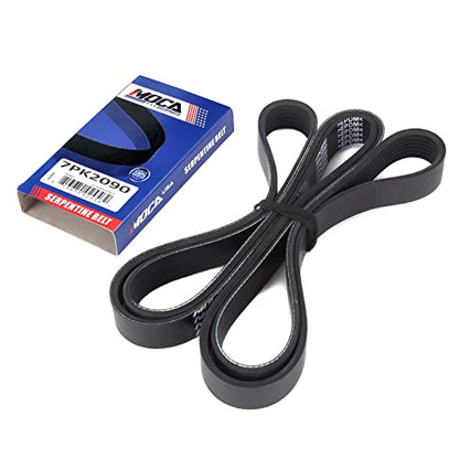 MOCA 7PK2090 EPDM Serpentine Belt Fits 05-12 for Toyota Avalon & 07-11 for Toyota Camry & for Lexus ES350 & 07-10 for Toyota Sienna 3.5L V6 - size: 7PK2090