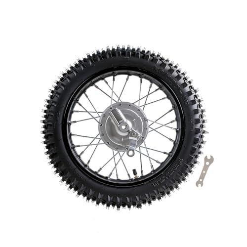 60/100-12 Front Wheel Tire Rim for Drum Brake Dirt Pit Bike 70cc-125c CRF50 XR50 - size: 60/100-12''
