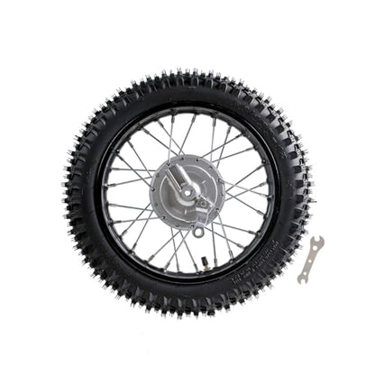 60/100-12 Front Wheel Tire Rim for Drum Brake Dirt Pit Bike 70cc-125c CRF50 XR50 - size: 60/100-12''