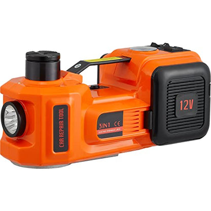 VEVOR Electric Car Jack, 5 Ton/11023 LBS Hydraulic Jack Lift with Built-in Inflatable Pump and LED Light