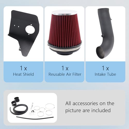 Cold Air Intake Kit Compatible With 2010-2015 Chevrolet Camaro 6.2L - size: Chevy Camaro Cold Air Intake 6.2L