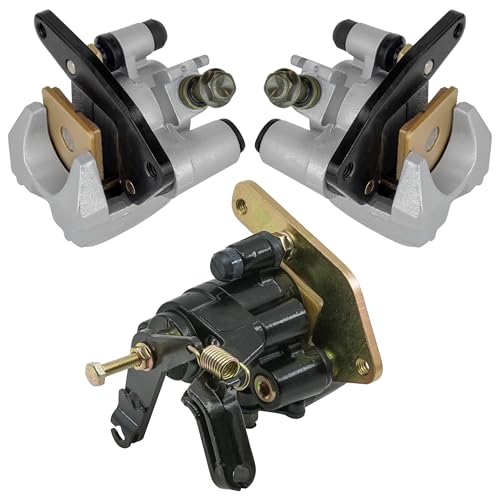 Caltric Front And Rear Brake Caliper with Pads Compatible with Yamaha Wolverine 350 Yfm350 Fx 1995-2005