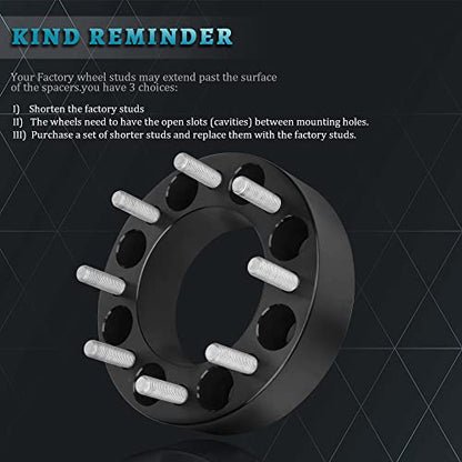 IRONTEK Wheel Spacers 8x170mm Compatible 2003-2025 for Ford F250 Super Duty/2005-2025 F350 Super Duty/1999-2004 F350 Super Duty 50mm 8x170mm 2" 125mm Hub Bore, 14x1.5 Studs Hub Spacers 8 Lugs - color: 8x6.63 inch-2PCS