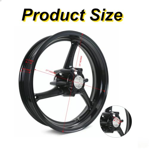 17"x3.5" Front Wheel Rim for Suzuki GSXR 600 750 2008-2010 - size: GSXR 600 750 2008-2010 GSXR1000 09-16