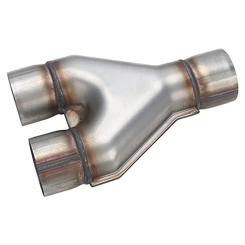 A-KARCK Exhaust Y Pipe 2.5" Inlet, Stainless Steel 10" Long Dual 2.5" Outlet Y Pipe Withstands High Temperatures(Wide-body) - color: Y Pipe, size: 2.5inch 10"Long Wide