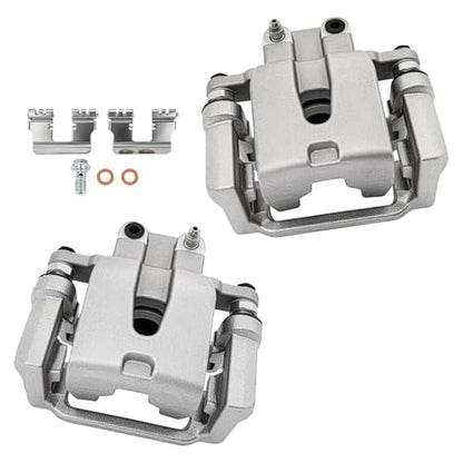 cciyu Rear Left & Right Disc Brake Calipers w/Bracket 18B4970 18B4971 - size: Rear[18B4970+18B4971]