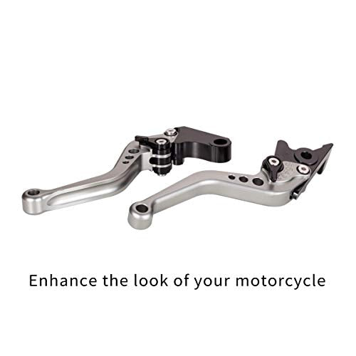 Hopider Short Brake Clutch Levers Compatible with GROM MSX125 2014-2026 - color: Titanium