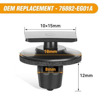 GOOACC 25pcs Rocker Panel Moulding Clips with Sealer - color: 25pcs Rocker Panel Moulding Clips
