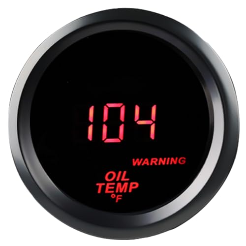 2inch 52mm Oil Temp Temperature Gauge Meter 104-302℉ DC12V with Sensor - color: Oil Temp Gauge