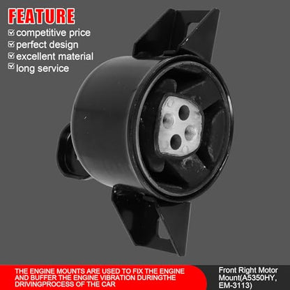 3Pcs Engine Motor Mount & Trans Mount Set Fit for Chevrolet Aveo 2004-2011 - size: 2004-2011 for Chevrolet Aveo L4 1.6L Manual Trans