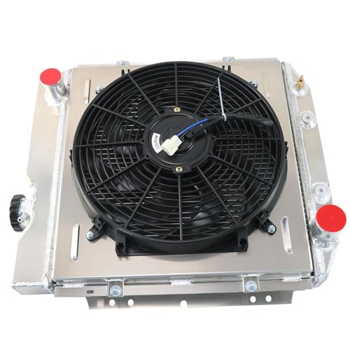 Radiator Compatible with 1965-66 Ford Mustang 60-65 Falcon Mercury Comet AT - size: 4-Row Radiator Fan Relay Kit