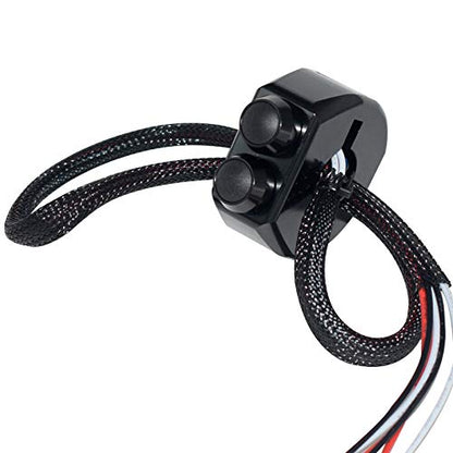 1" CNC Aluminum Alloy Motorcycle Switches Handlebar Mount Switch Headlight Fog Light ON Off Start Kill Horn Lock Reset Button