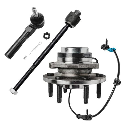 Detroit Axle - Front Wheel Bearing Hub Tie Rods for Chevy Silverado 1500 - size: 3SW42654/Kit