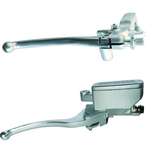 Left & Right Brake Master Cylinder Clutch Levers Compatible with Honda VT600 VT750 VF750 VT1100 VT1300 VTX1300 Part # 45510-MFR-305 53172-MR1-000 53178-MAH-000 Chrome - color: Chrome