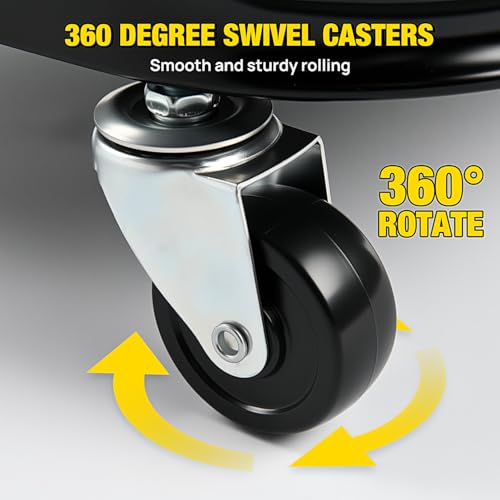 Nilight Rolling Creeper Garage/Shop Seat, 250 LBS Capacity - color: Black 250lbs
