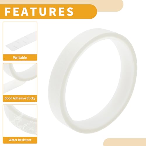 1 Pc 0.6 Inches x 10.9 Yards Universal Painters Tape - DIY Car Auto Paint for Masking Tape No Residue - Crepe Paper White - color: White, size: 0.6 Inches x 10.9 Yards